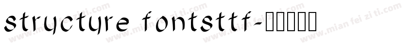 structure fontsttf字体转换